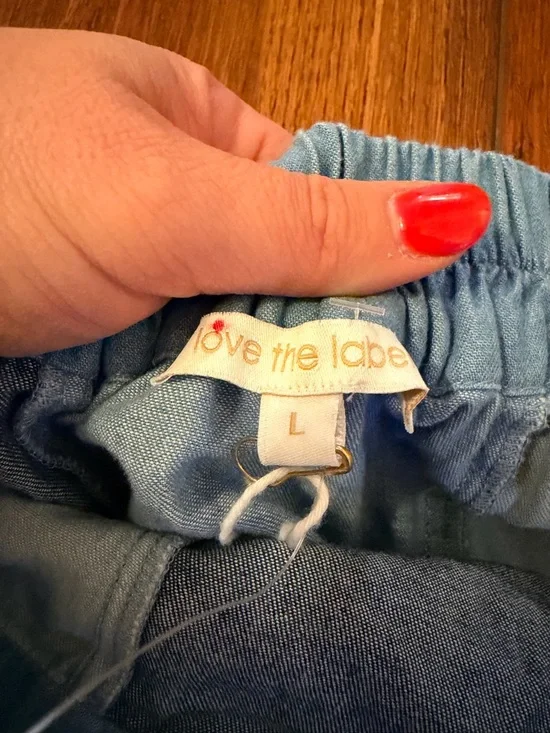 Panelled Midi Skirt in Light & Dark Blue - Picture 3 of 4